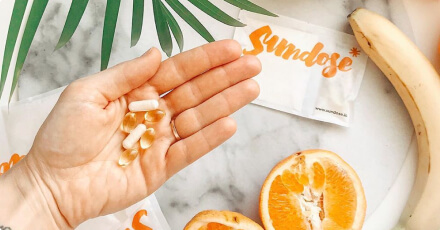 Sundose supplement with orange and banana